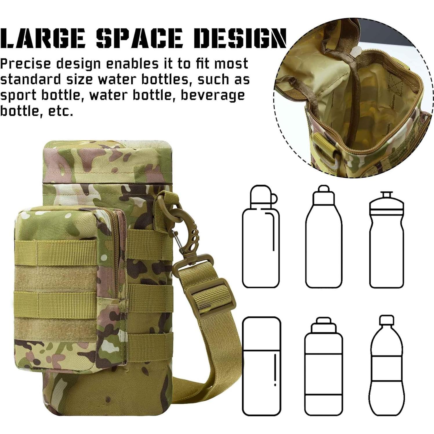 Bolsa Táctica Molle VIIDOO para Botella de Agua 27x11cm