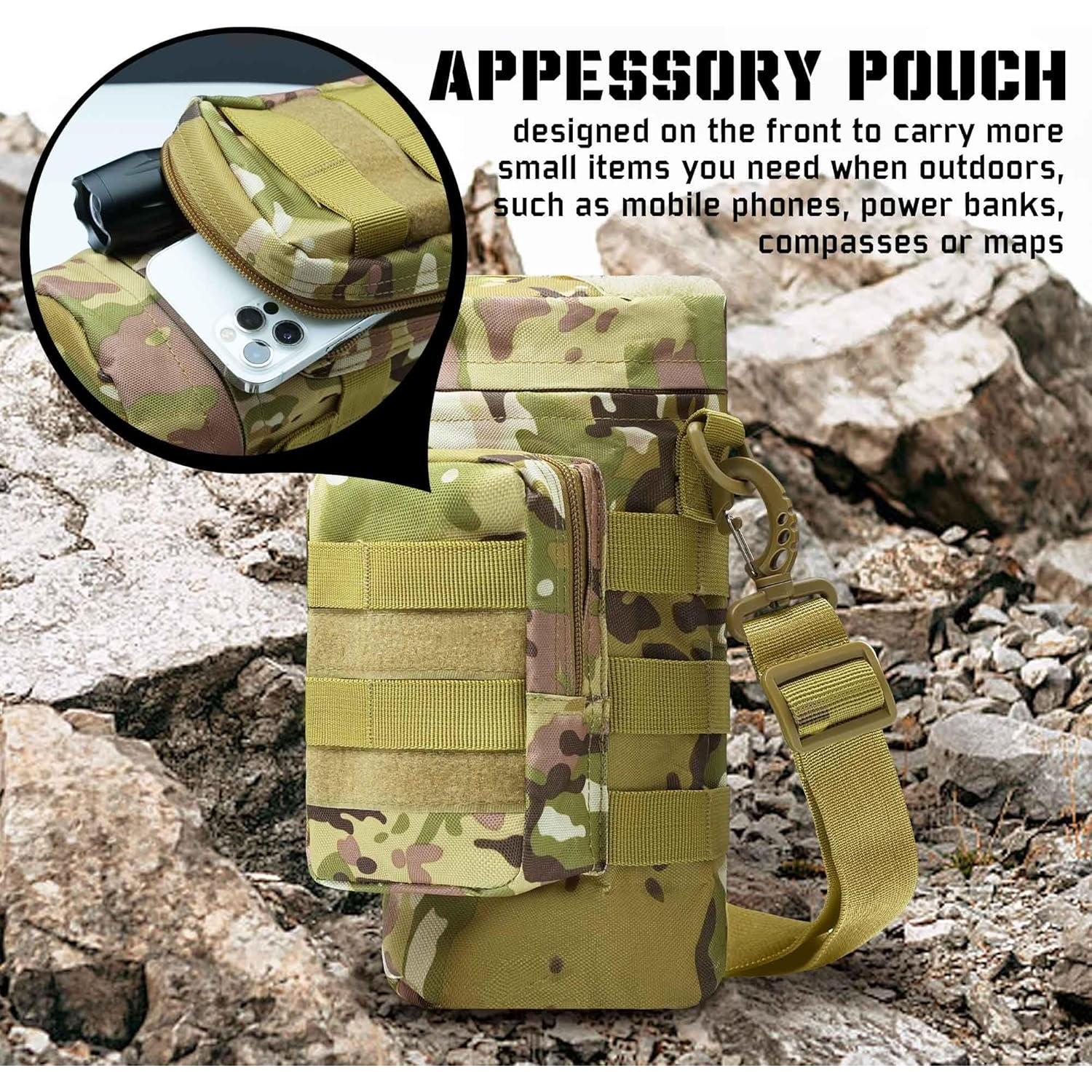 Bolsa Táctica Molle VIIDOO para Botella de Agua 27x11cm