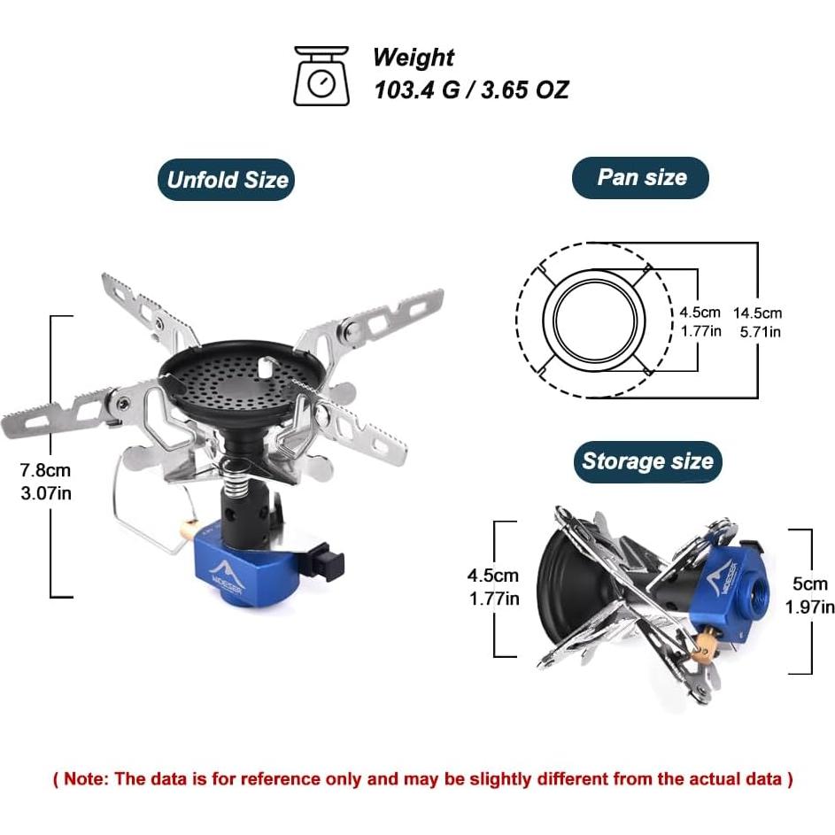 Estufa de Camping WIDESEA GS-X2 3300W Ultraligera Portátil