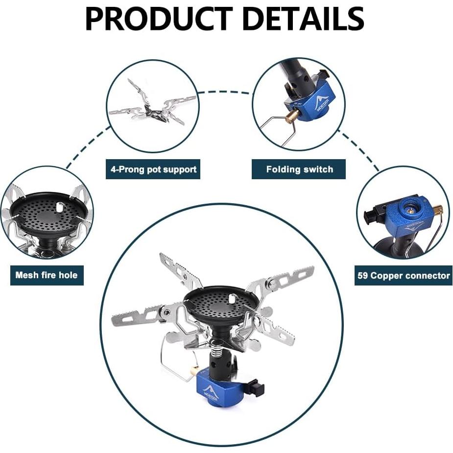 Estufa de Camping WIDESEA GS-X2 3300W Ultraligera Portátil