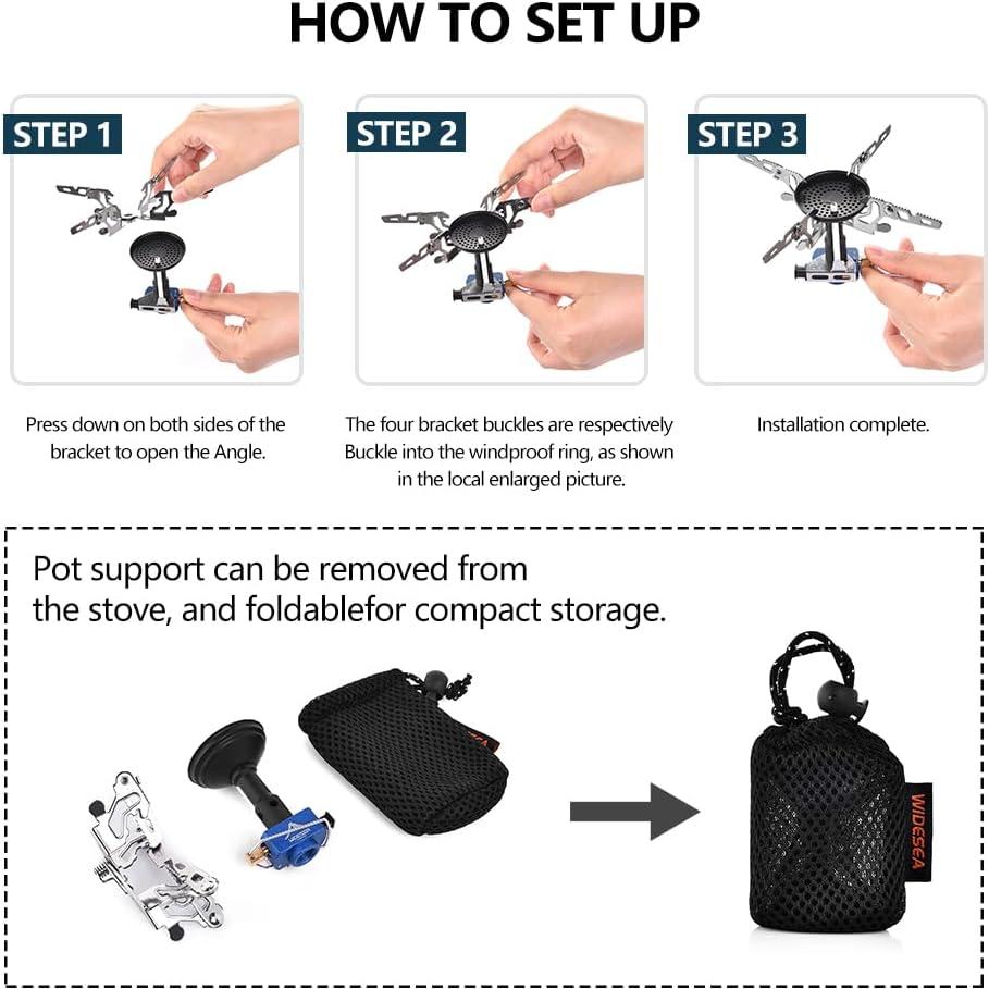 Estufa de Camping WIDESEA GS-X2 3300W Ultraligera Portátil