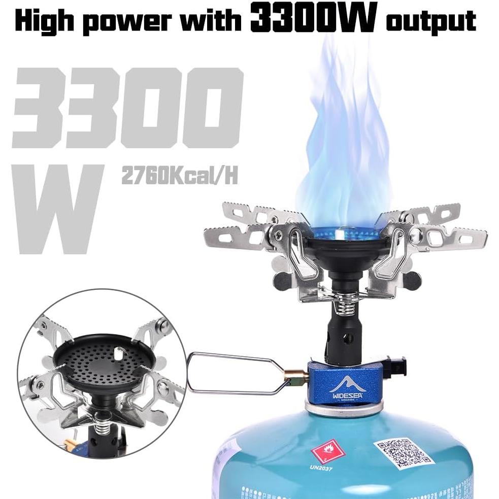 Estufa de Camping WIDESEA GS-X2 3300W Ultraligera Portátil