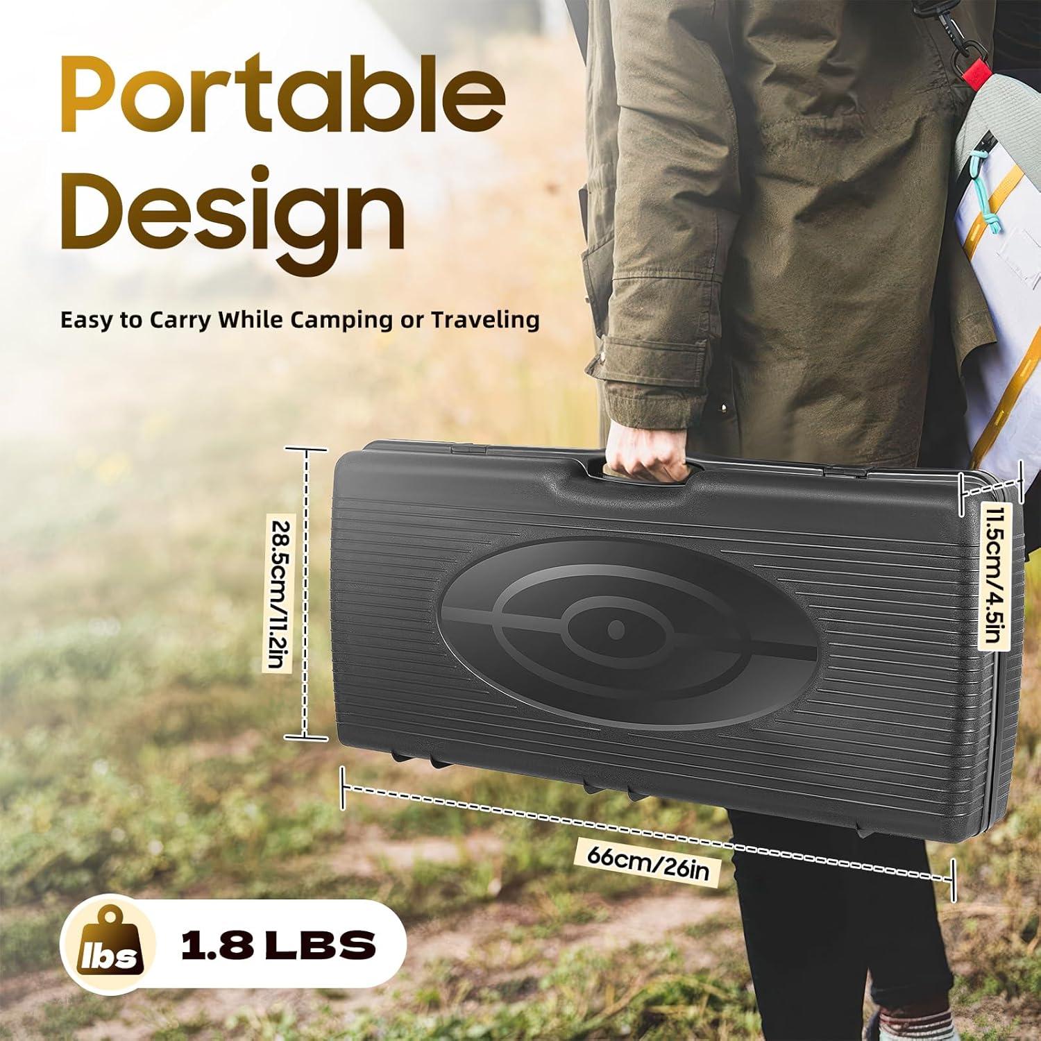 Estufa de Camping Portátil DDBESSIC 2 Quemadores Gas Butano