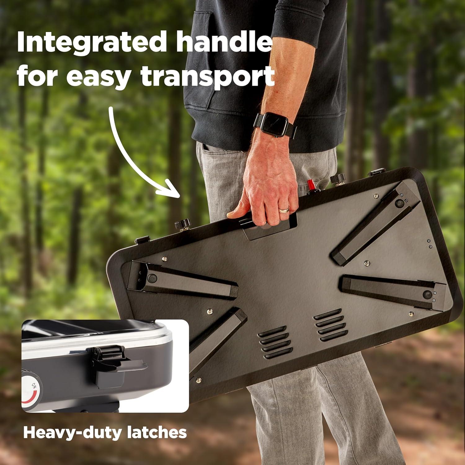 Estufa y Plancha de Gas Hike Crew HC2BXLWG 2 en 1 Portátil