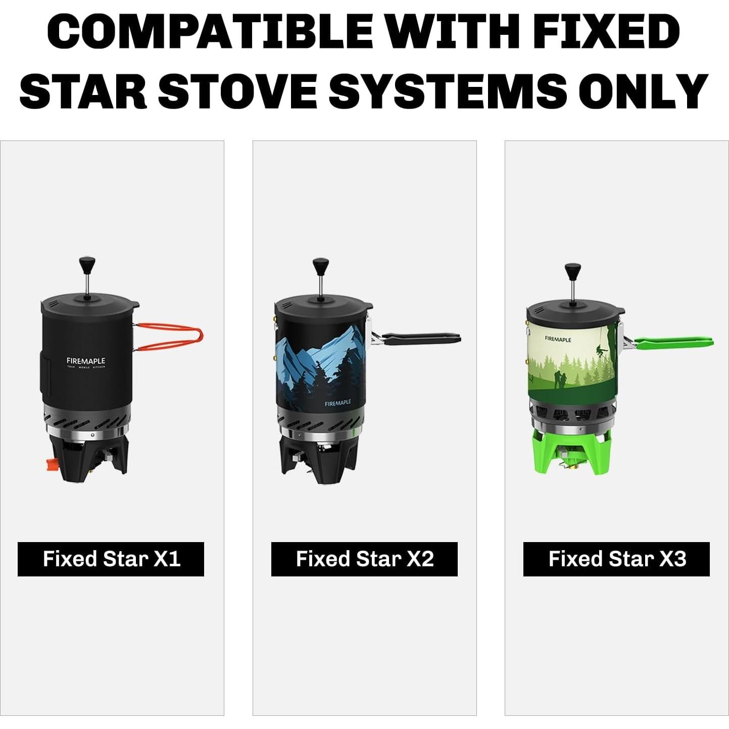 Firemaple Star French Press Coffee Filter, Suitable for X1, X2, X3 camping stove