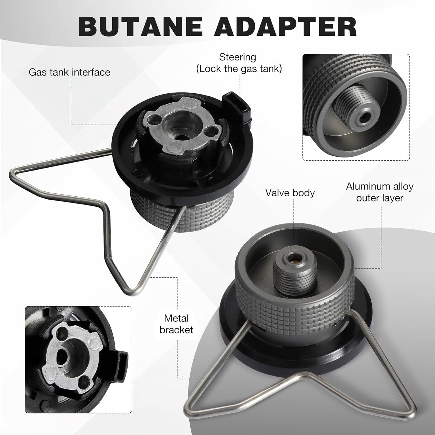 Juego de Adaptadores de Recarga de Gas REDCAMP 3PCS