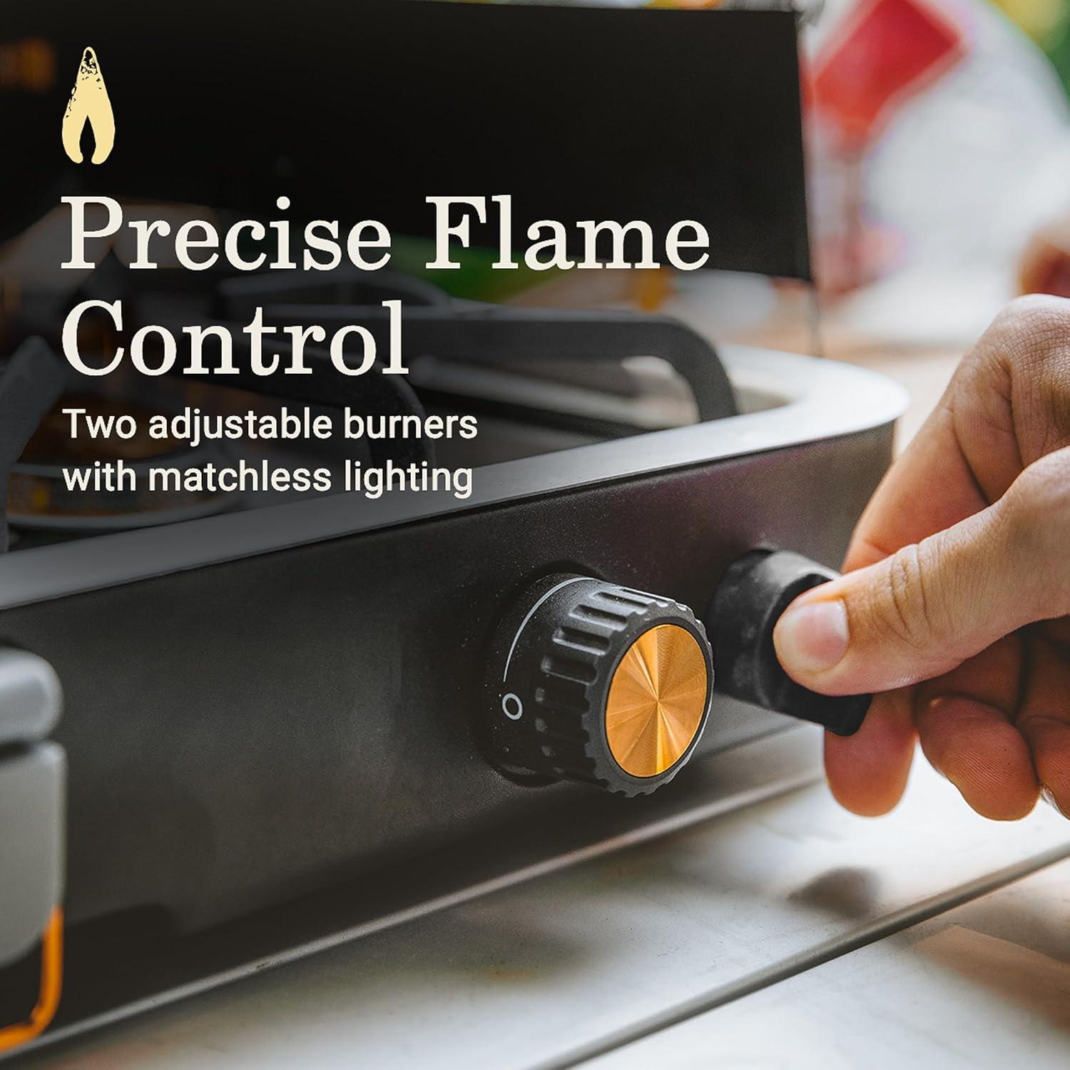 Estufa de Camping Propano Coleman 1900 3-en-1 con Accesorios