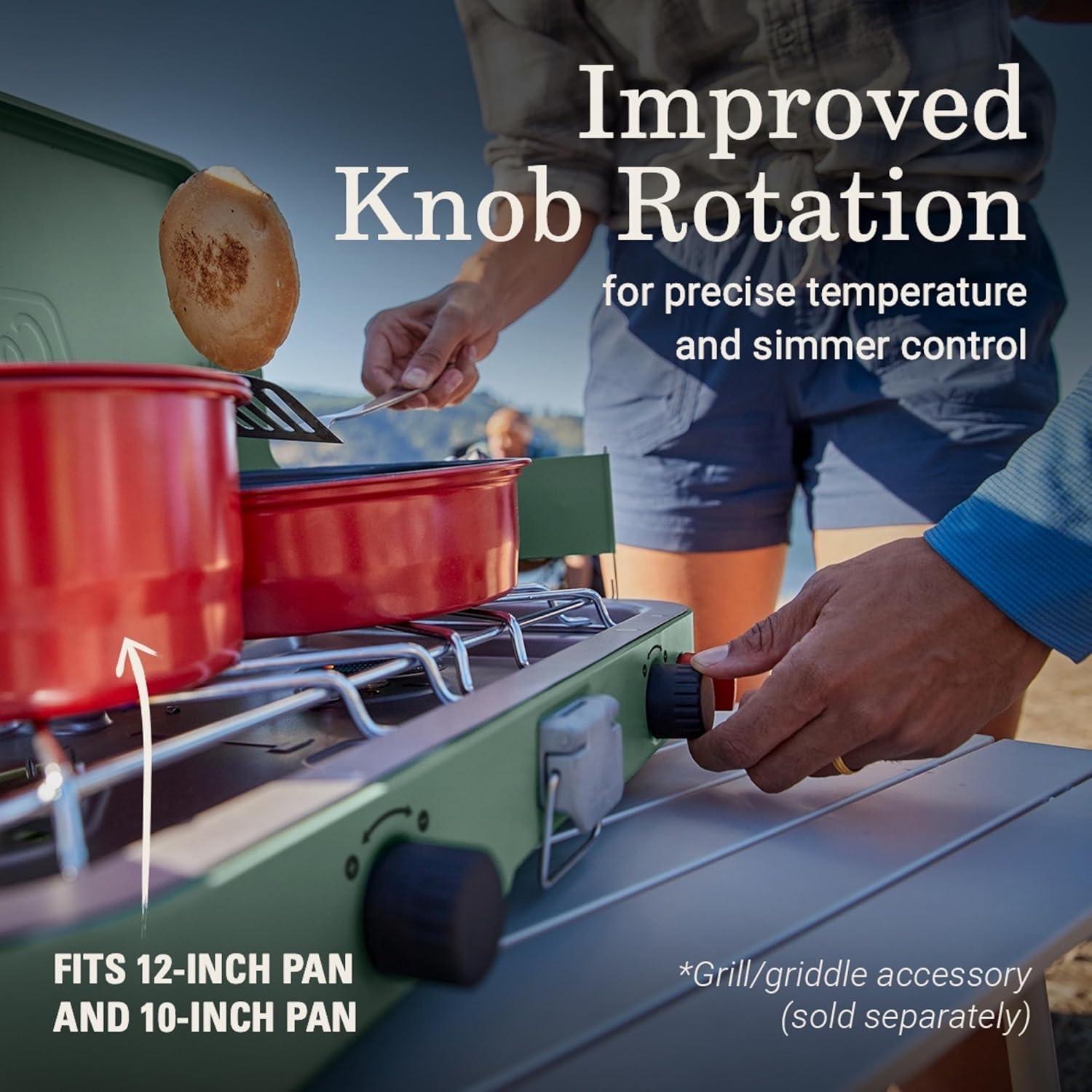 Cocina de Camping Coleman Cascade 222 2 Quemadores Propano 22000 BTUs