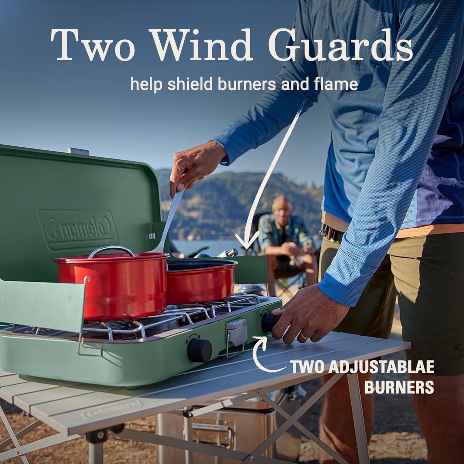 Cocina de Camping Coleman Cascade 222 2 Quemadores Propano 22000 BTUs