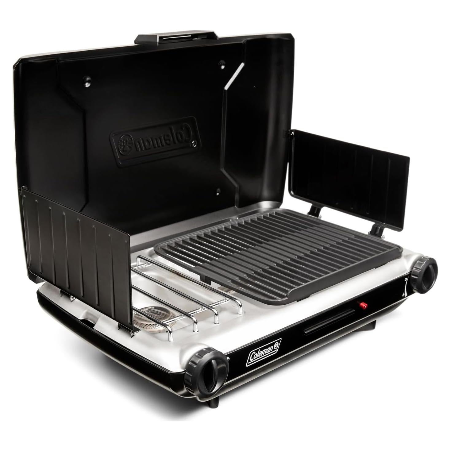 Parrilla y Estufa Coleman Clásico 2-en-1 Gas 20,000 BTUs