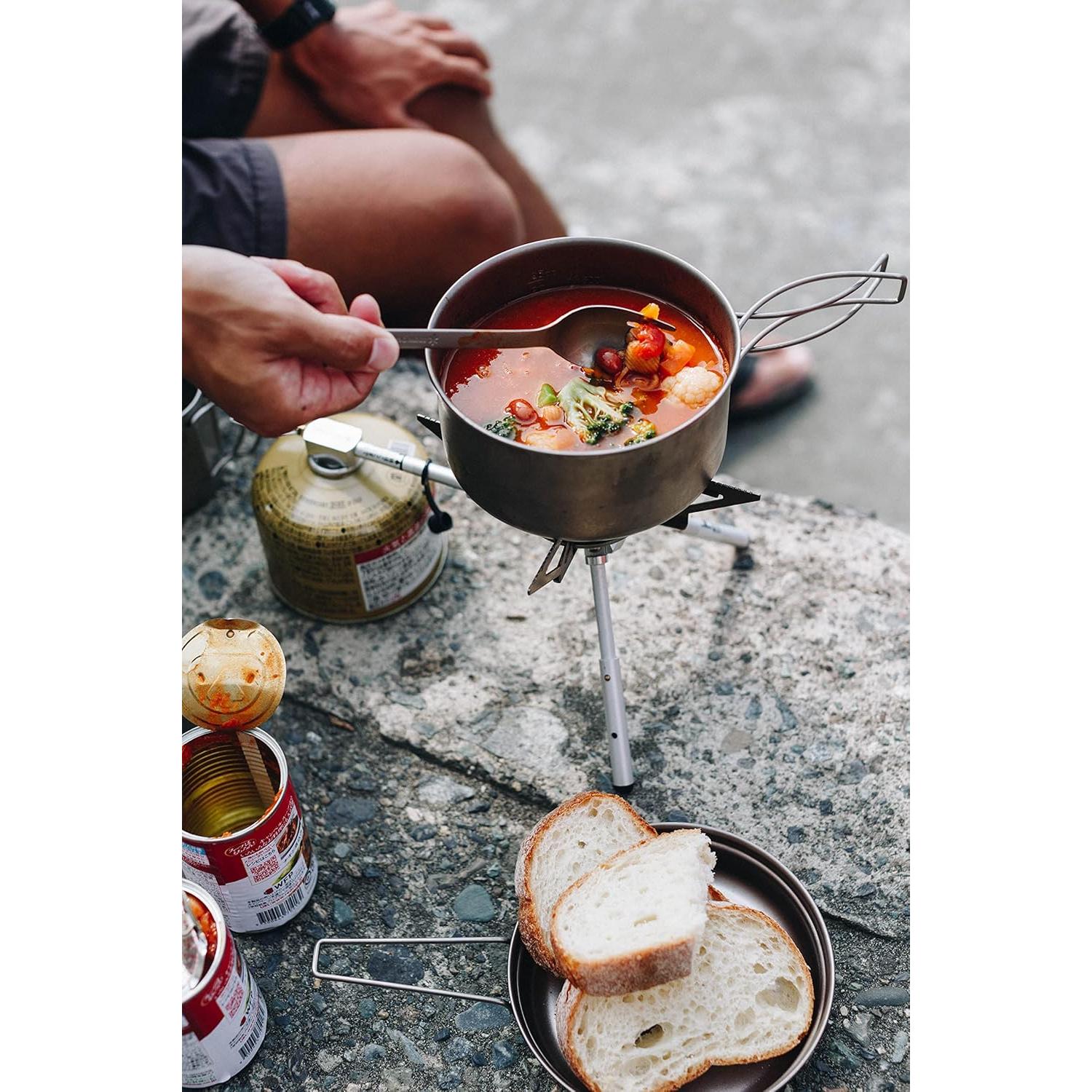 Juego de Cocina Compacto Snow Peak SCS-020T Titanio 4 Piezas