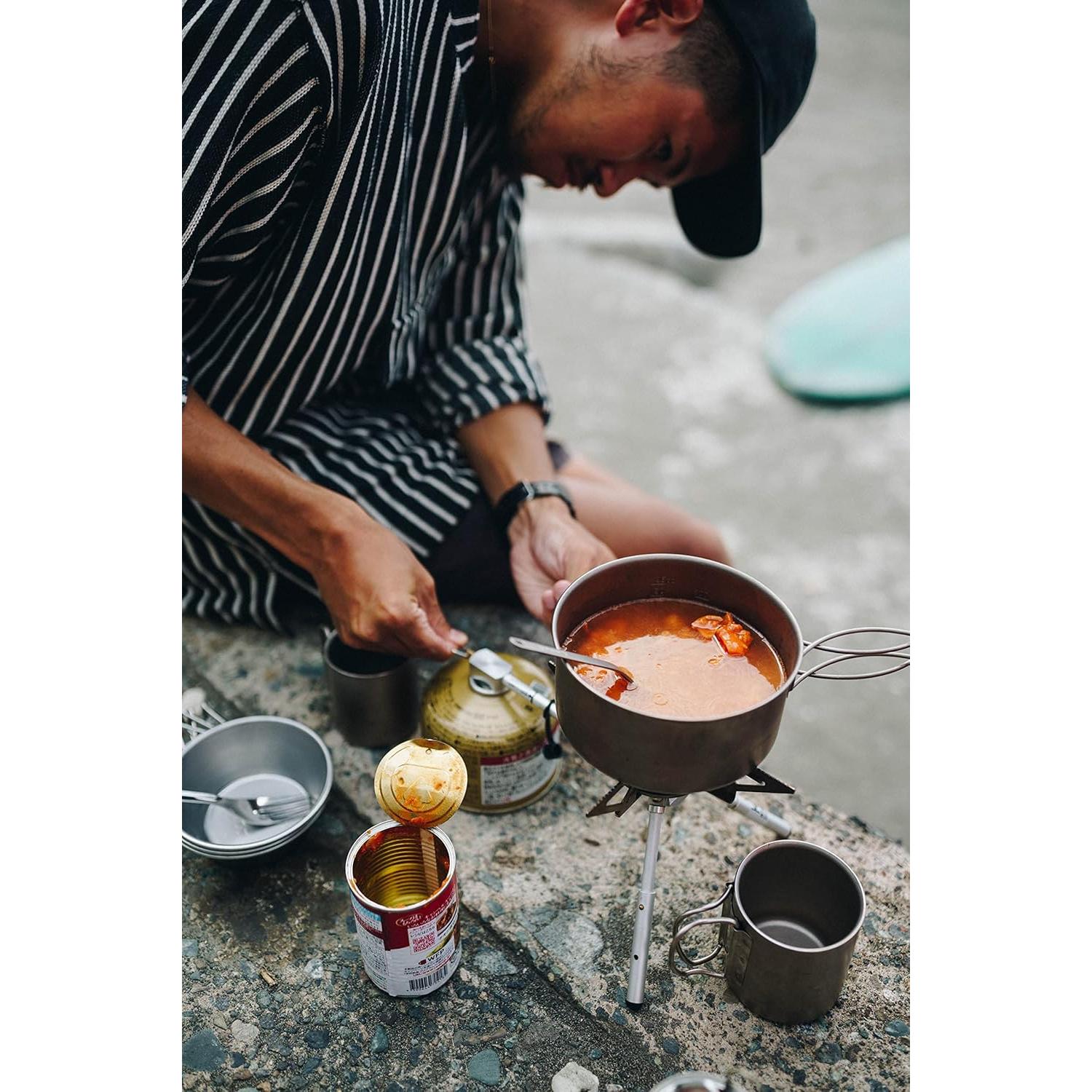 Juego de Cocina Compacto Snow Peak SCS-020T Titanio 4 Piezas