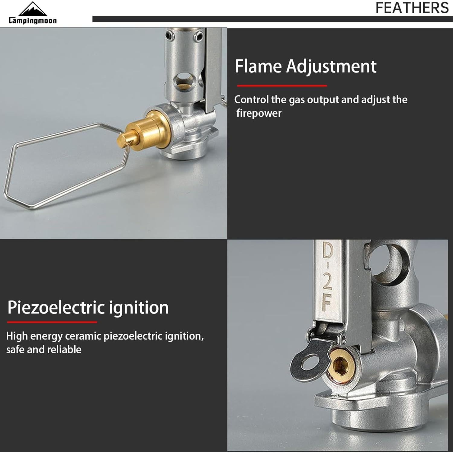 CAMPINGMOON Stove Compact Foldable