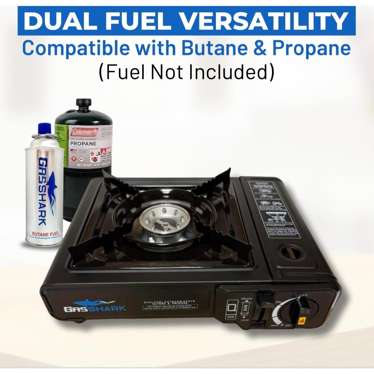 Estufa Portátil Gas Shark GS-1200 Doble Combustible 3,52 kW