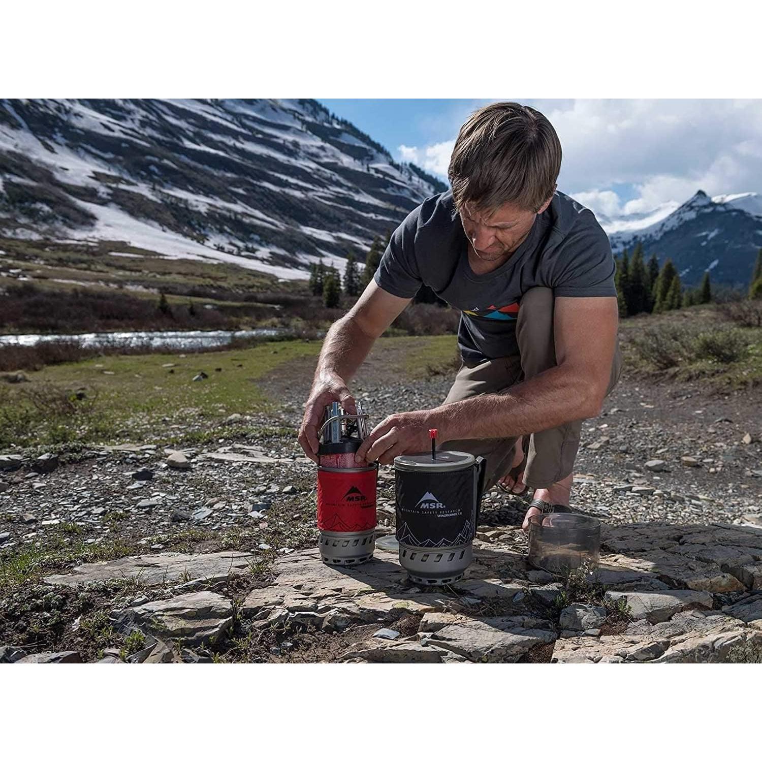 Prensa de Café MSR WindBurner 1L - Portátil y Reutilizable