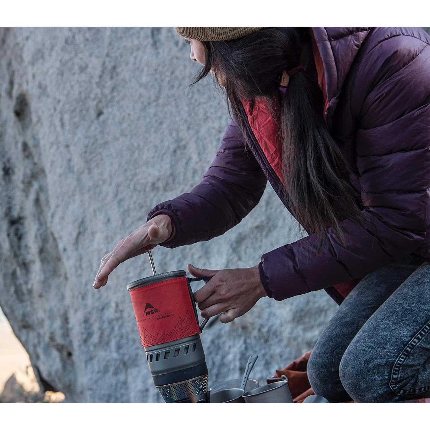 Prensa de Café MSR WindBurner 1L - Portátil y Reutilizable