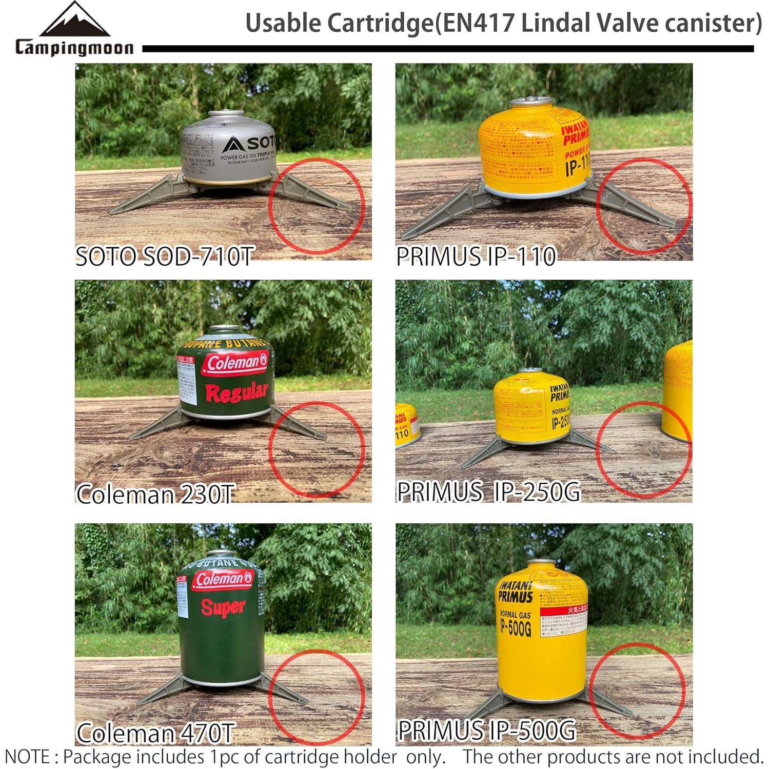 Soporte de Cartucho de Gas Camping Moon Z41 - Ligero y Portátil