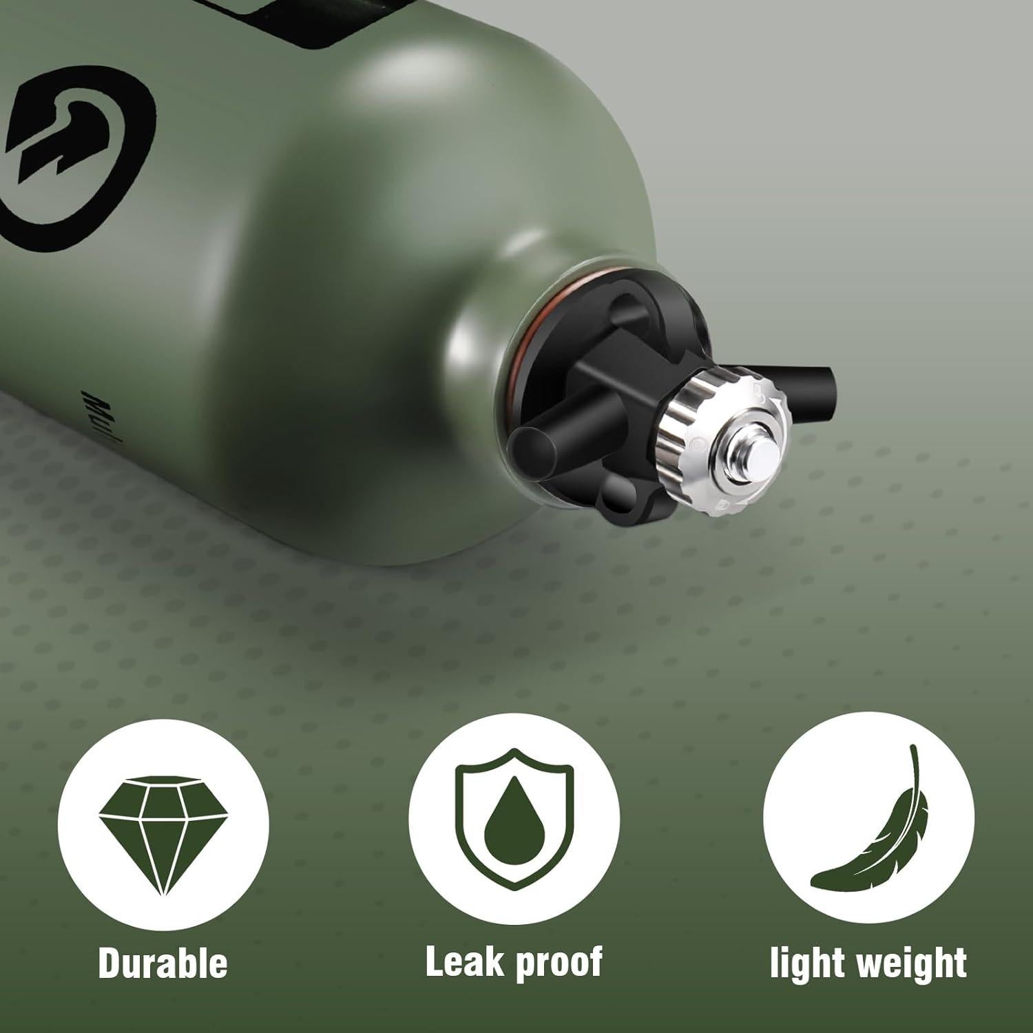 Botella de Combustible 1L CAMPEAK con Válvula de Seguridad