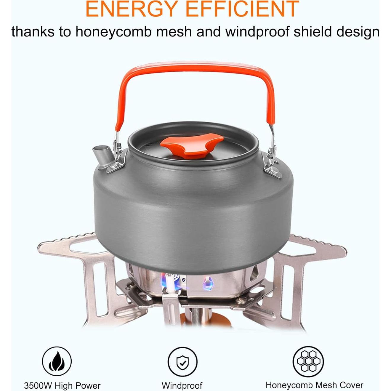 Estufa de Camping SEADESKY Plegable con Encendido Piezoeléctrico