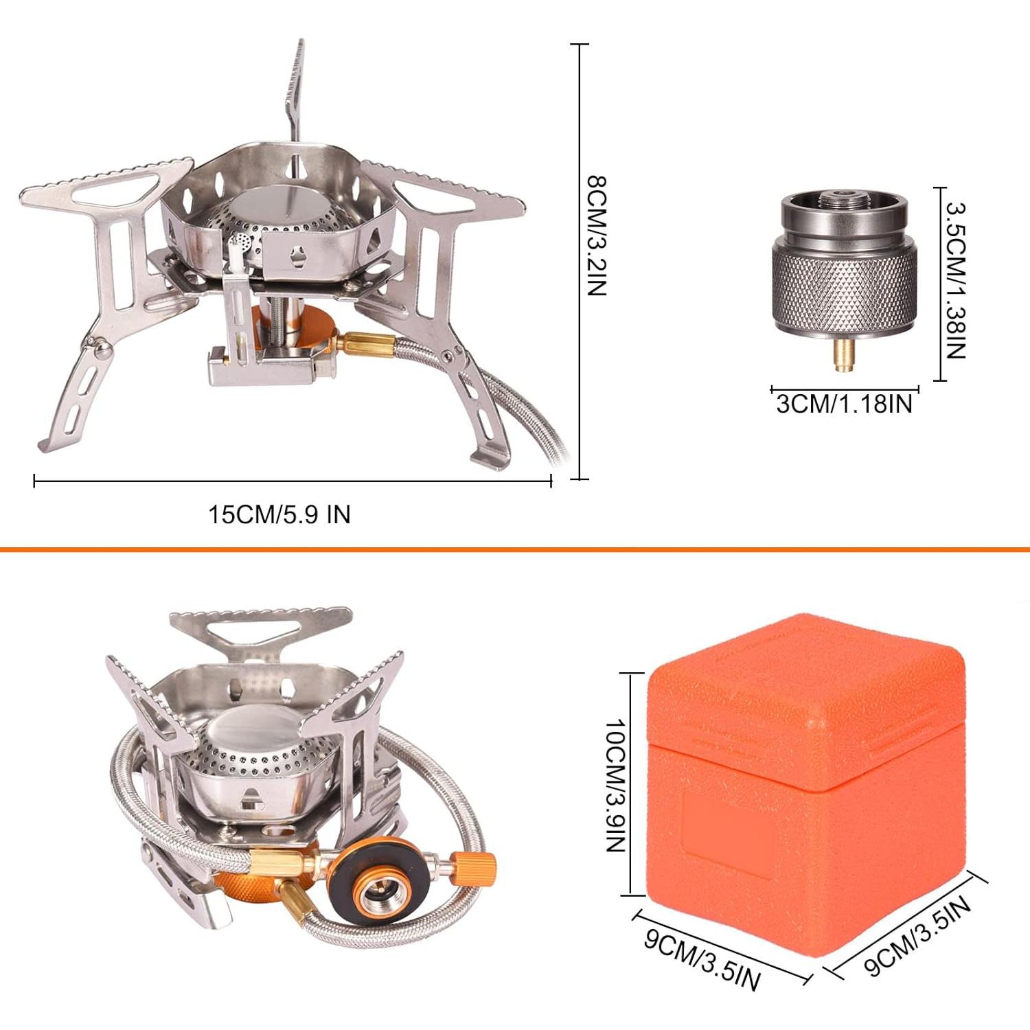 Estufa de Camping SEADESKY Plegable con Encendido Piezoeléctrico
