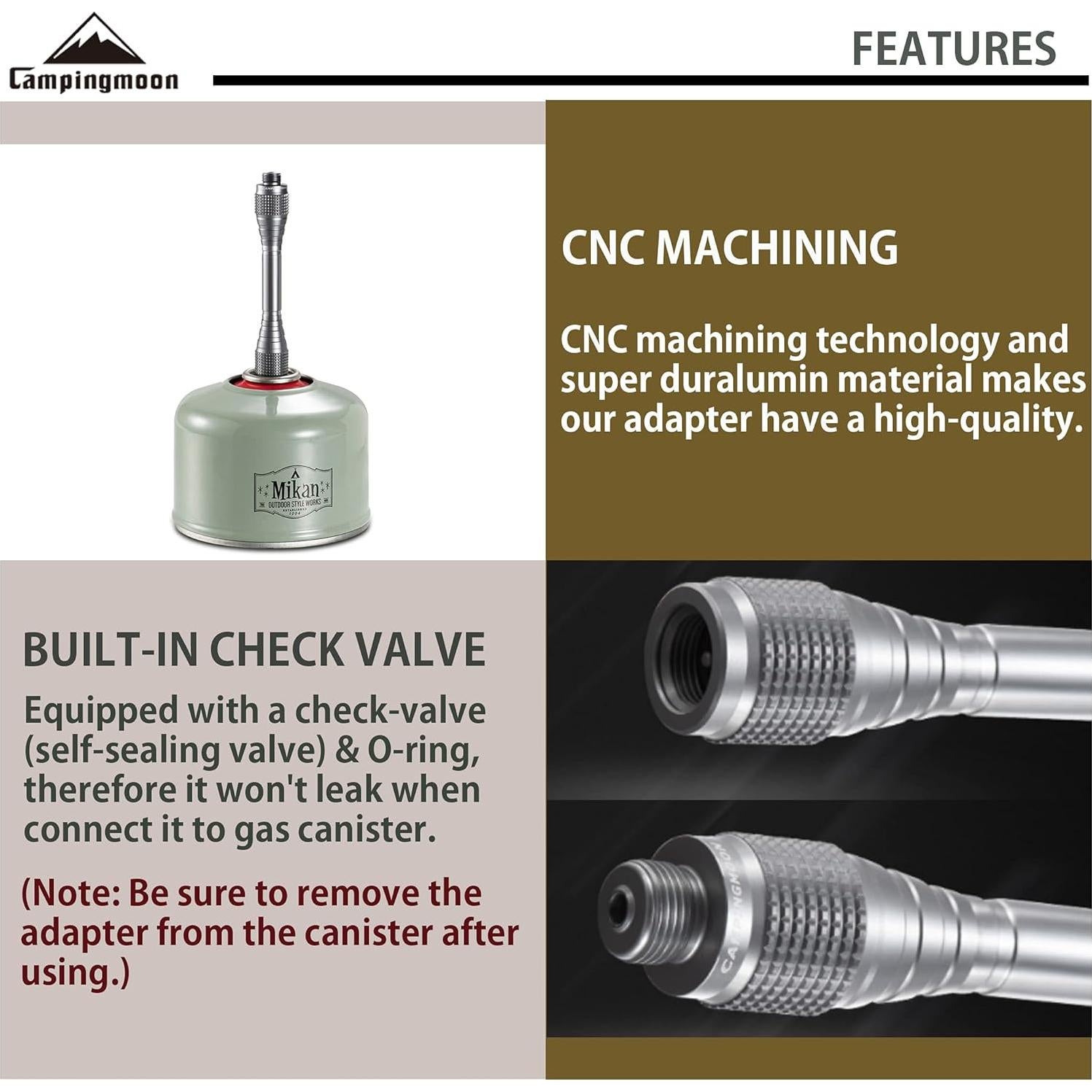 Varilla de Extensión Camping Moon Z27 para Linterna de Camping