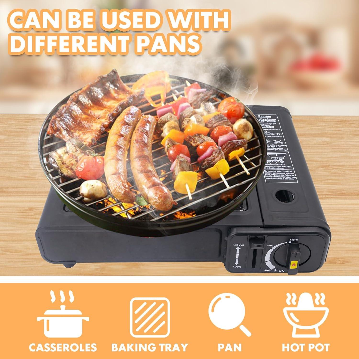 Estufa de Camping ShellKingdom Portátil Butano 1.36 kg con Funda