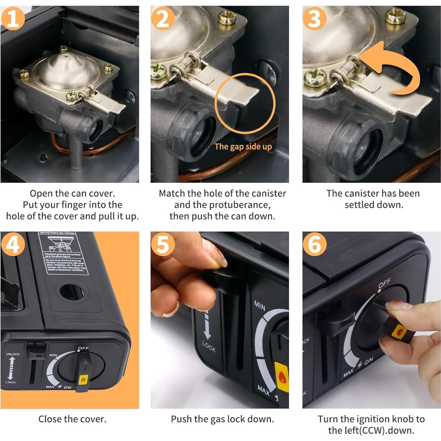 Estufa de Camping ShellKingdom Portátil Butano 1.36 kg con Funda