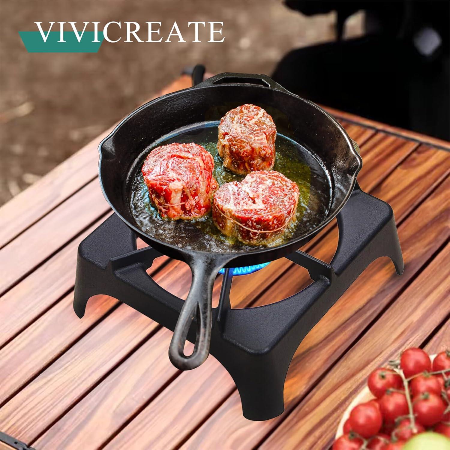 Vivicreate 10000 BTU Propane Garden Hiking Camp Camping Outdoor Stove cooker with CSA listed Regulator and gas hose (1)