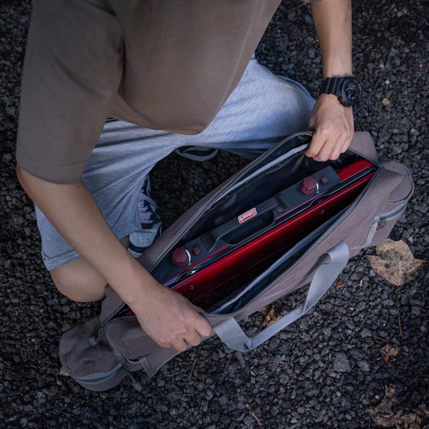 Funda de Lona CAMPINGMOON para Estufa de Camping 2 Quemadores