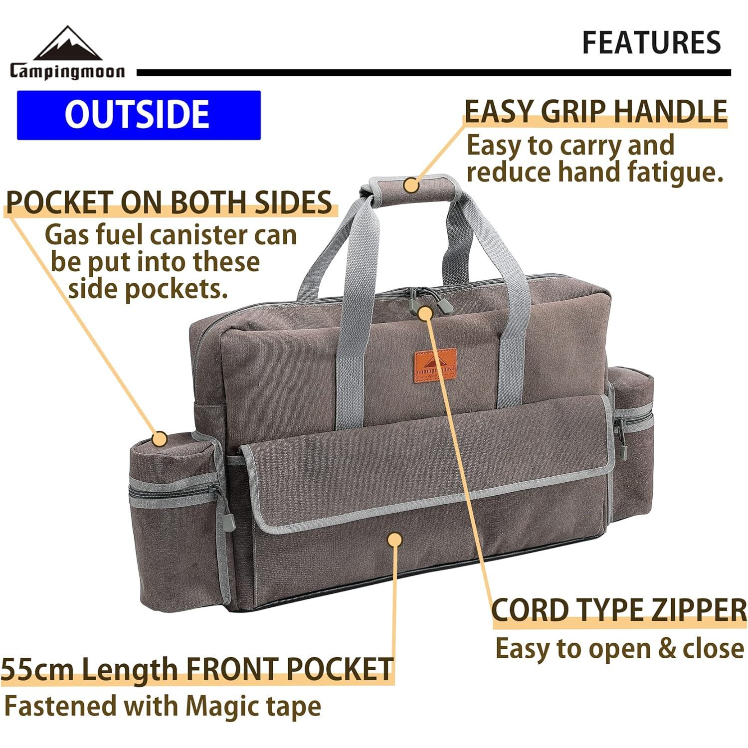 Funda de Lona CAMPINGMOON para Estufa de Camping 2 Quemadores
