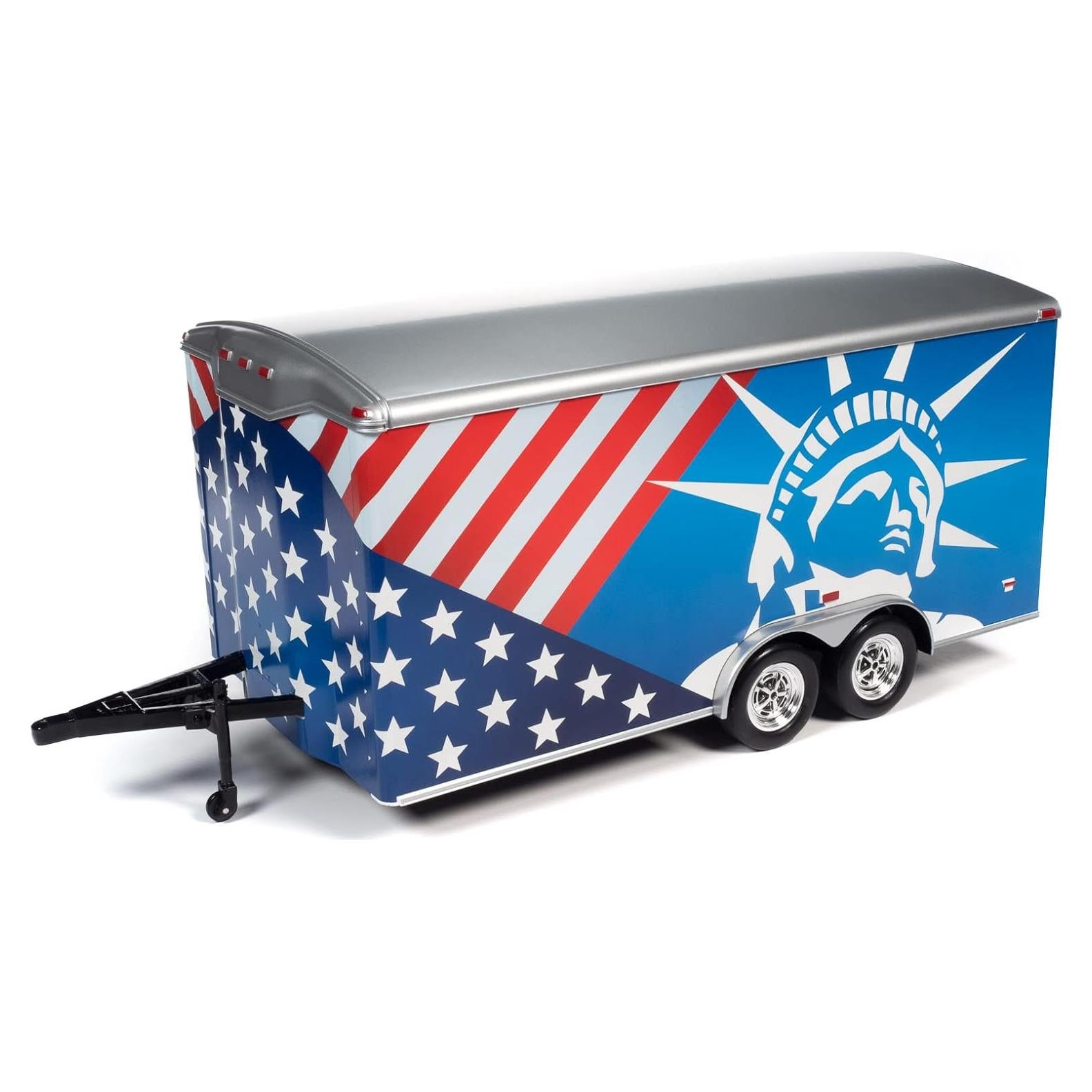 Remolque Cerrado Diecast Muscle Americano 1:18 Rojo-Blanco-Azul
