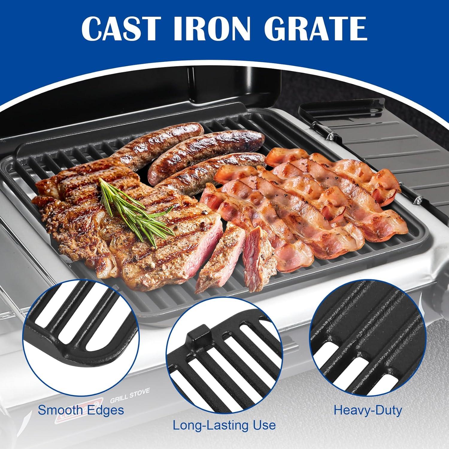 Rejillas de Parrilla SafBbcue para Estufa de Propano 2-en-1