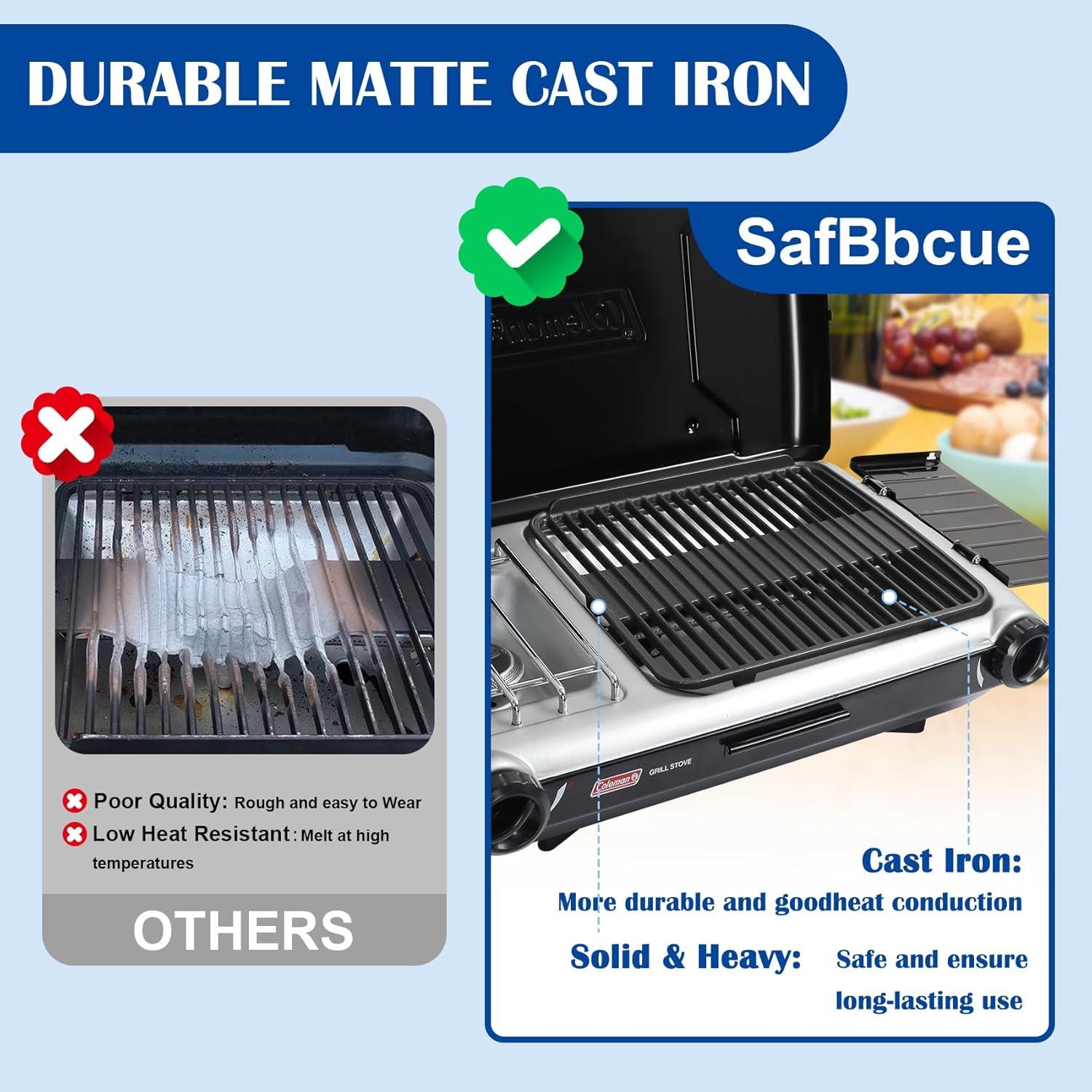 Rejillas de Parrilla SafBbcue para Estufa de Propano 2-en-1