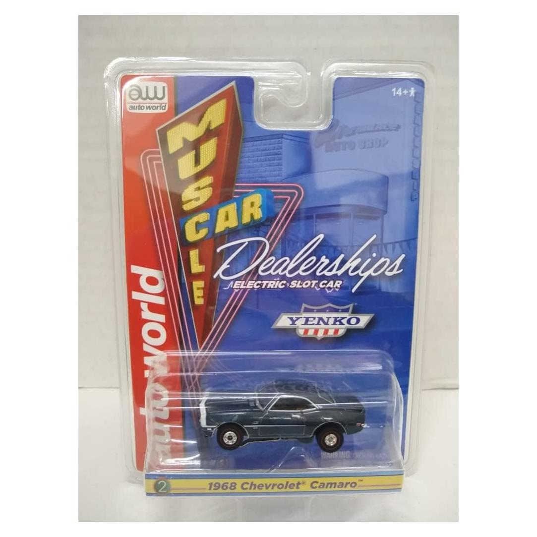 Coche Eléctrico de Slot Auto World SC385-2B 1968 Camaro Azul
