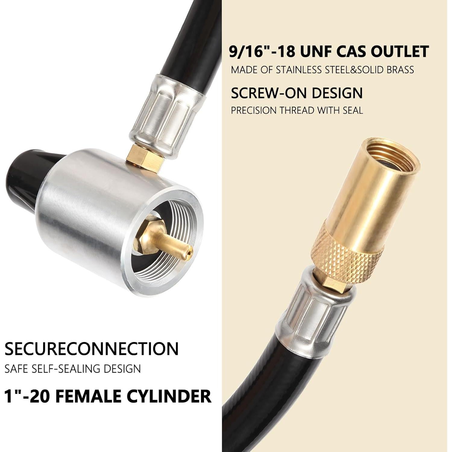 Propane Regulator 5430 Extension Hose 3FT for Coleman Propane Tank Propane Stoves Fold N Go Insta Start and Stansport Camping Stove Tube to Propane 1 Pound Cylinder Tank 15PSIG