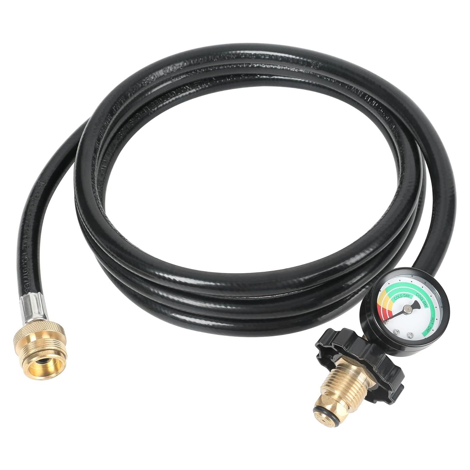 Adaptador de Manguera de Propano ATKKE 2.44m con Medidor