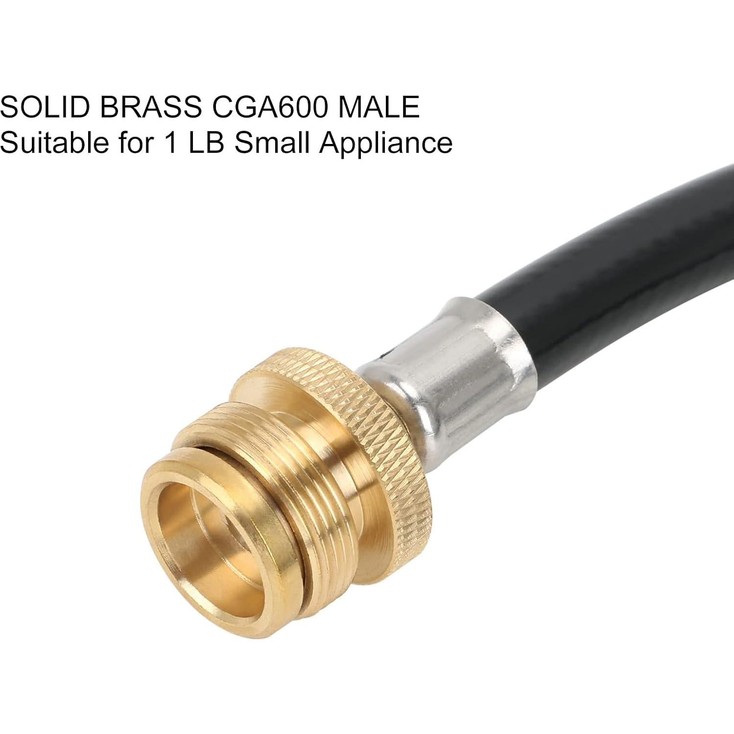 Adaptador de Manguera de Propano ATKKE 2.44m con Medidor