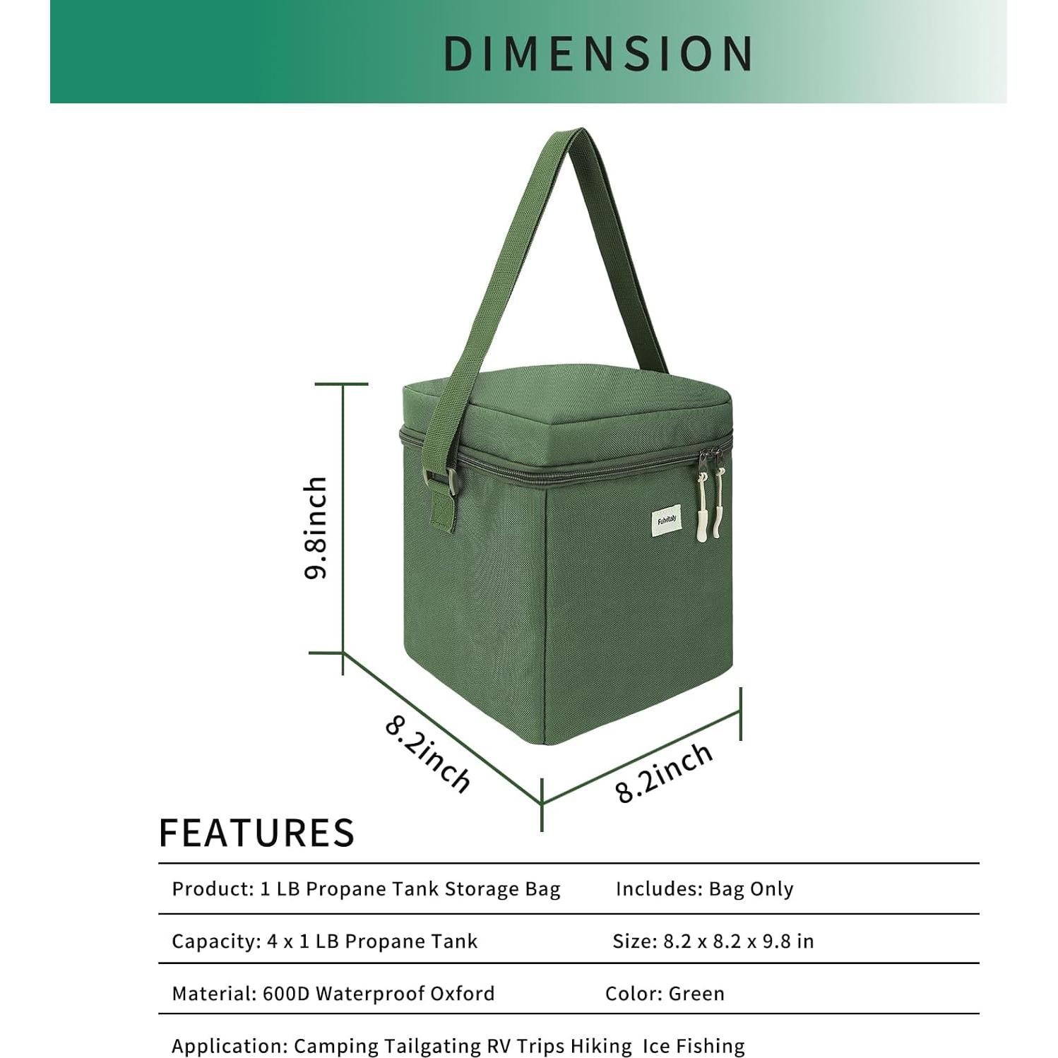 Bolsa de Almacenamiento Acolchada para Tanques de Propano 1LB - Fulvitaly