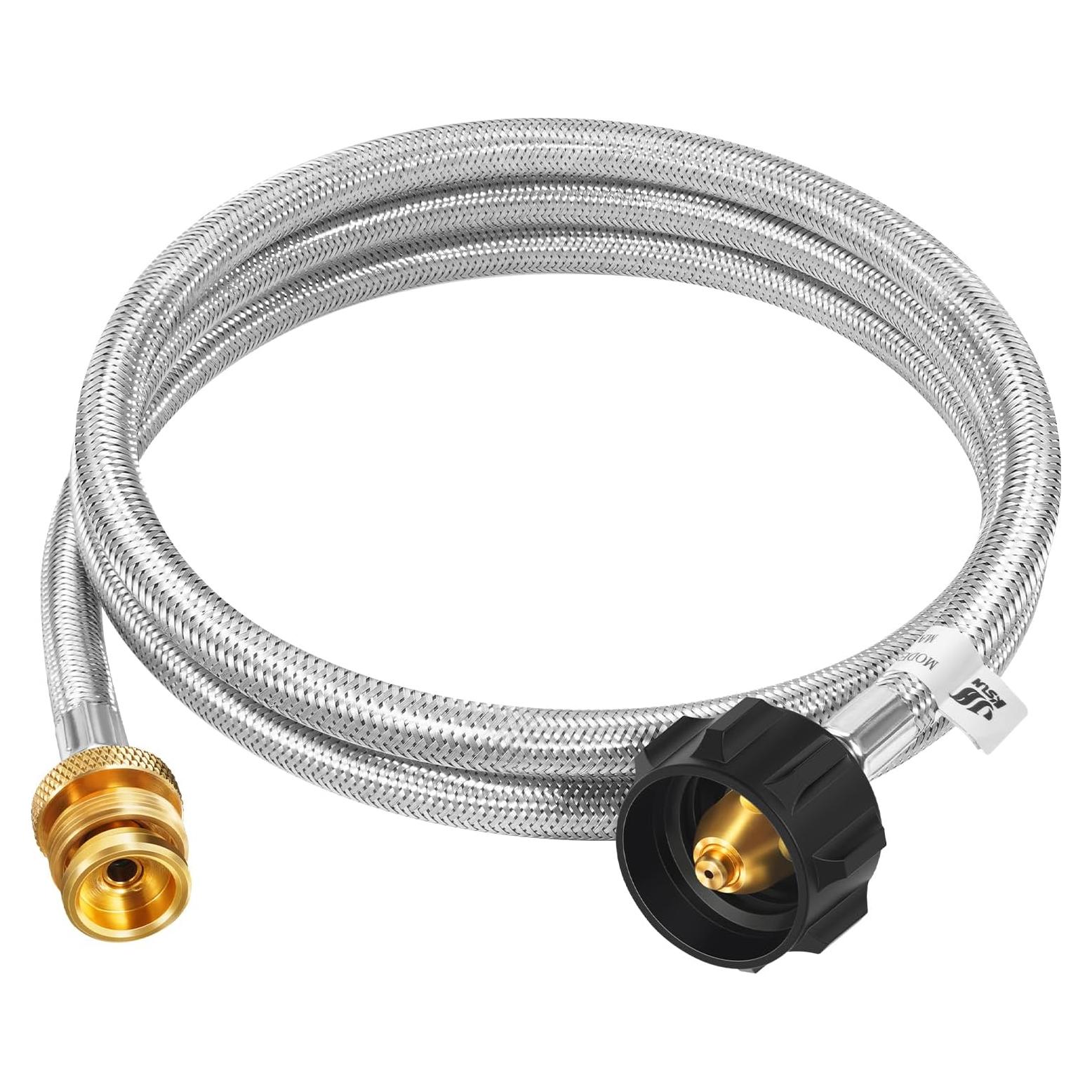 Adaptador Manguera Propano GasSaf 6FT 1lb a 20lb Acero Inoxidable