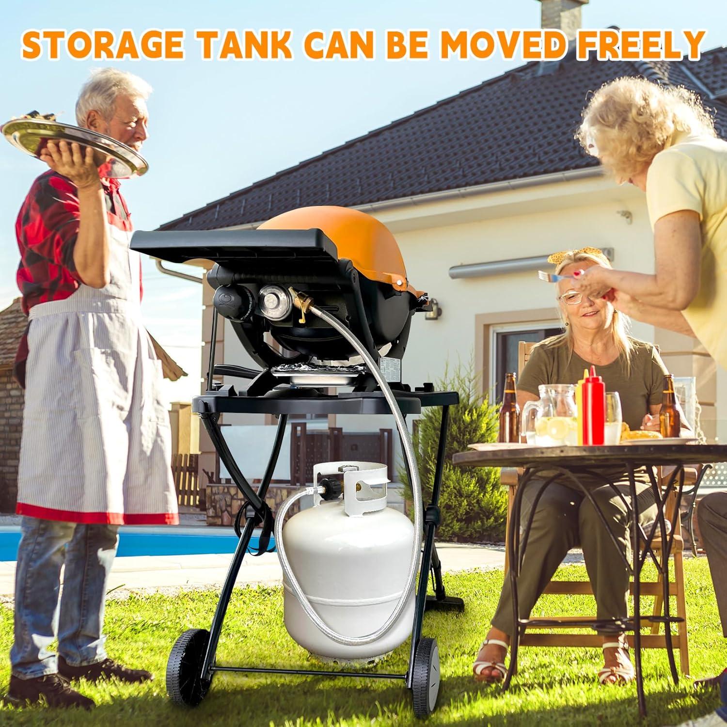 Adaptador Manguera Propano GasSaf 6FT 1lb a 20lb Acero Inoxidable