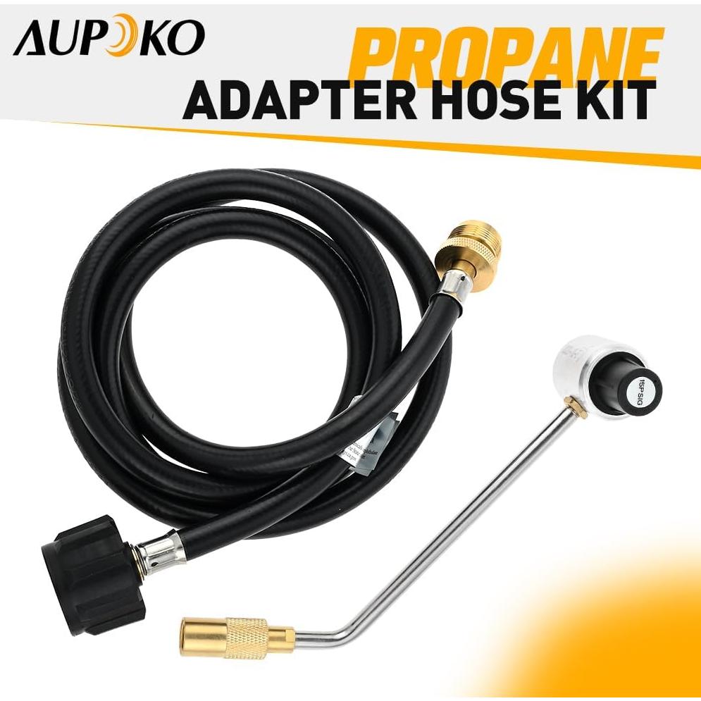 Adaptador de Manguera de Propano Aupoko 1.83m con Regulador