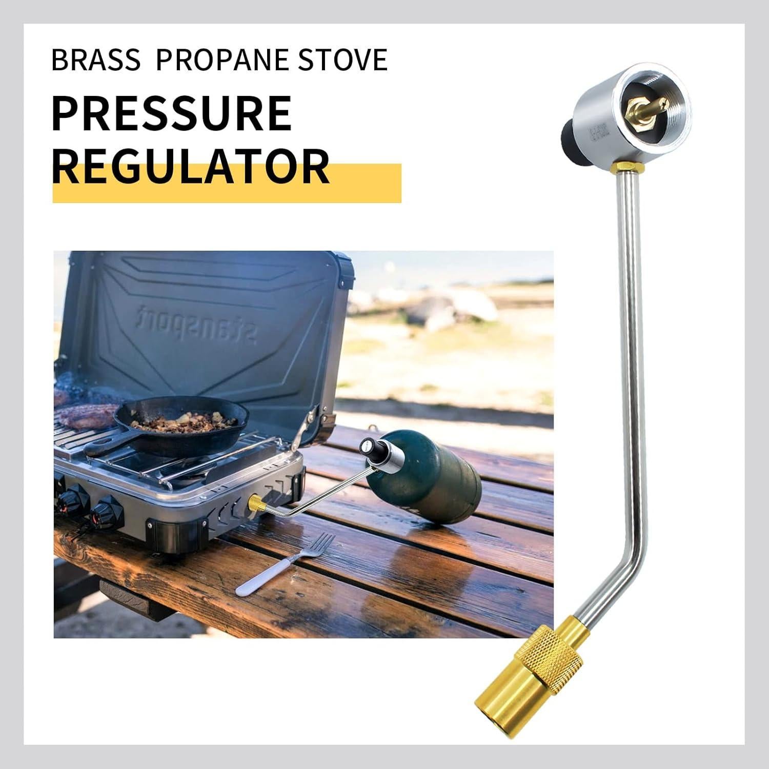 Regulador de Presión de Gas Propano MENSI 15PSI para Estufas