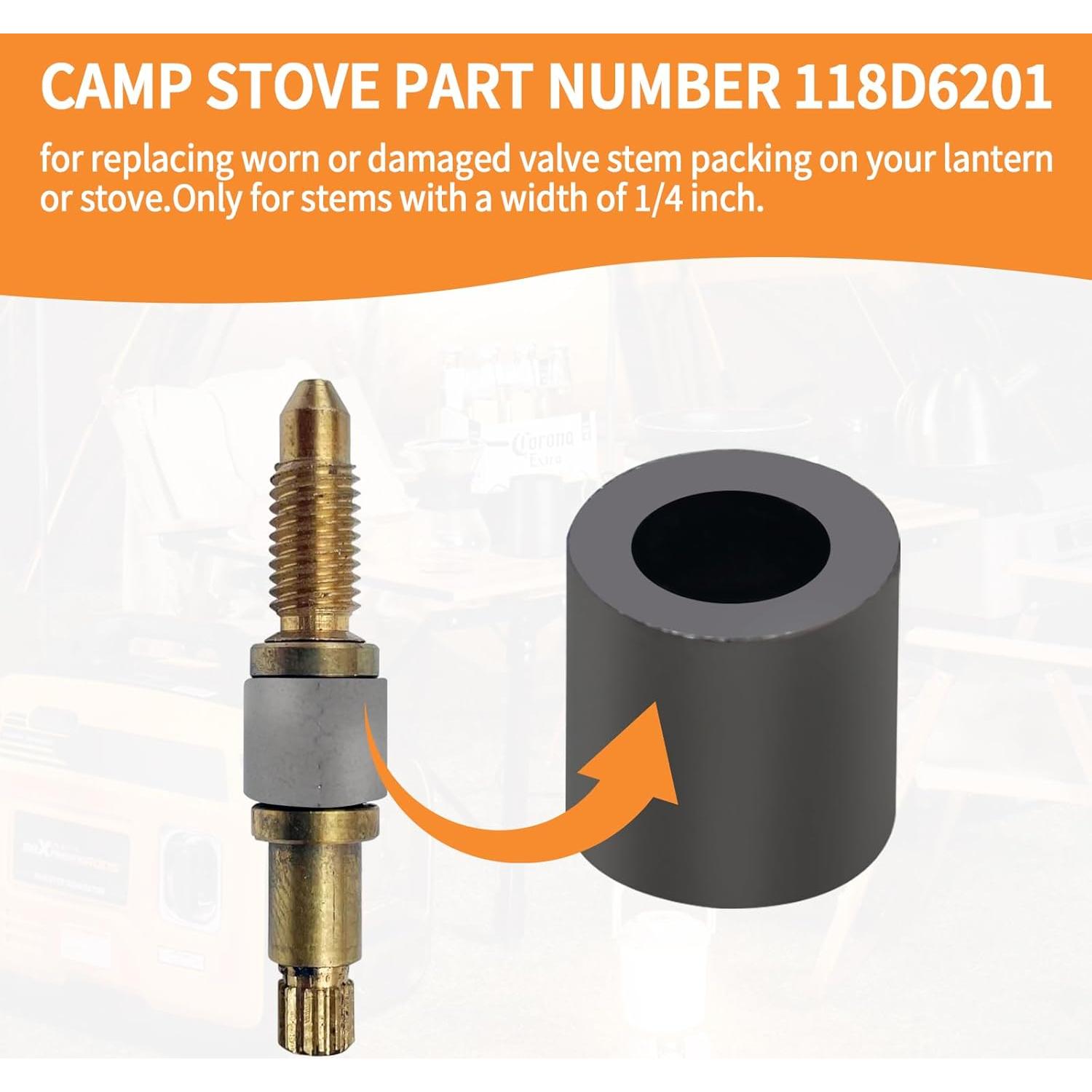 Empaque de Válvula 118D6201 para Linternas y Estufas Coleman - 4 Pcs