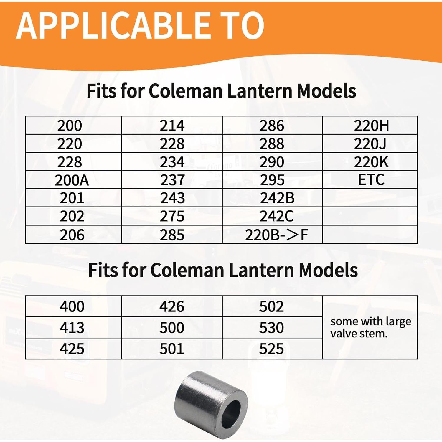 Empaque de Válvula 118D6201 para Linternas y Estufas Coleman - 4 Pcs