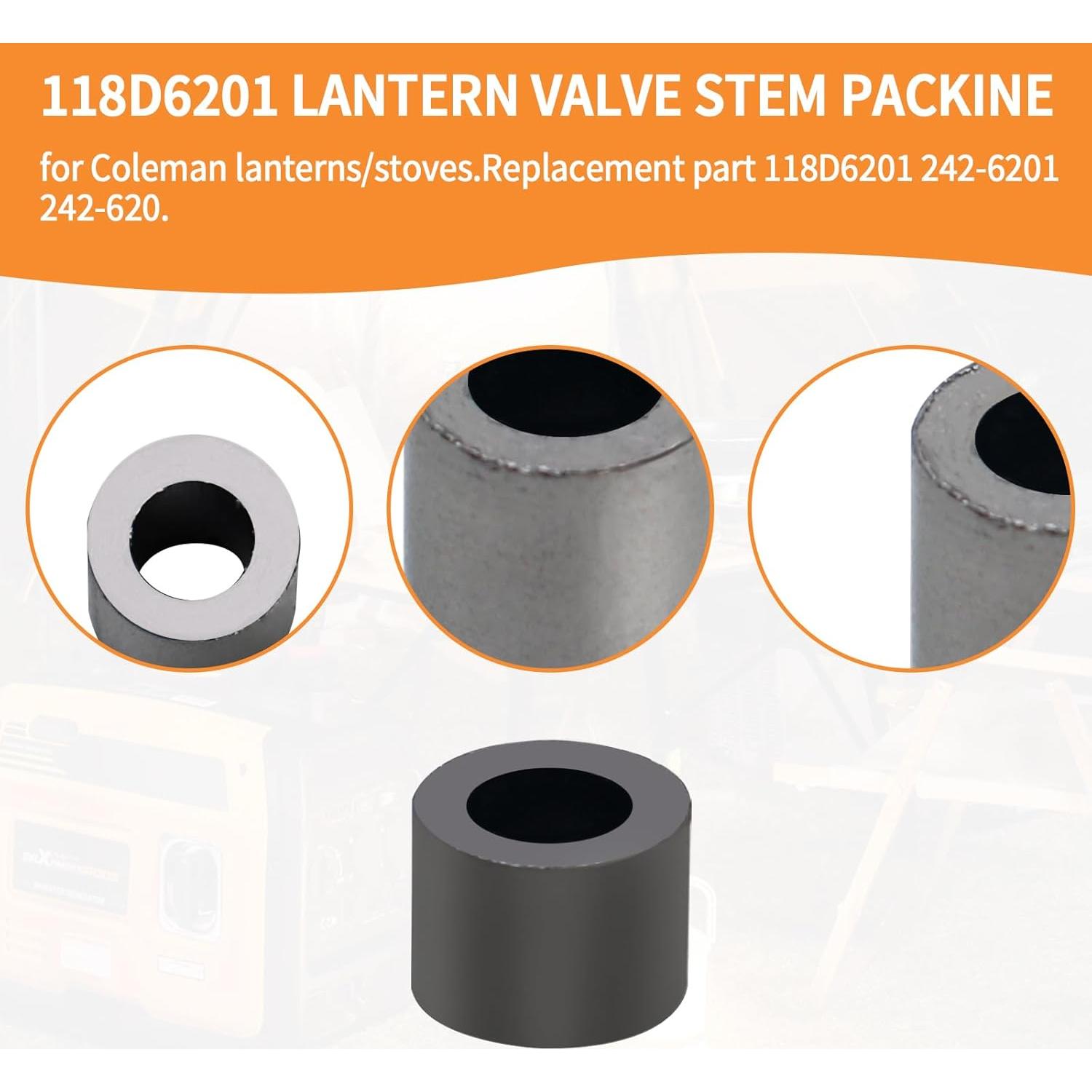 Empaque de Válvula 118D6201 para Linternas y Estufas Coleman - 4 Pcs