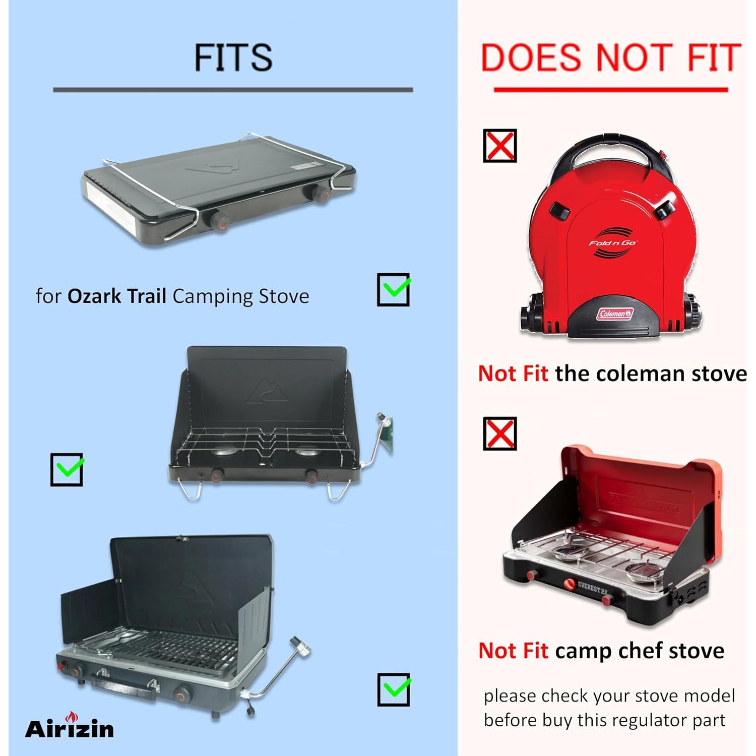 Propane Regulator Adapter Replacement for Ozark Trail 2 Burner Propane Camping Stove GCT2220W,Ozark Trail Camp Stove Regulator