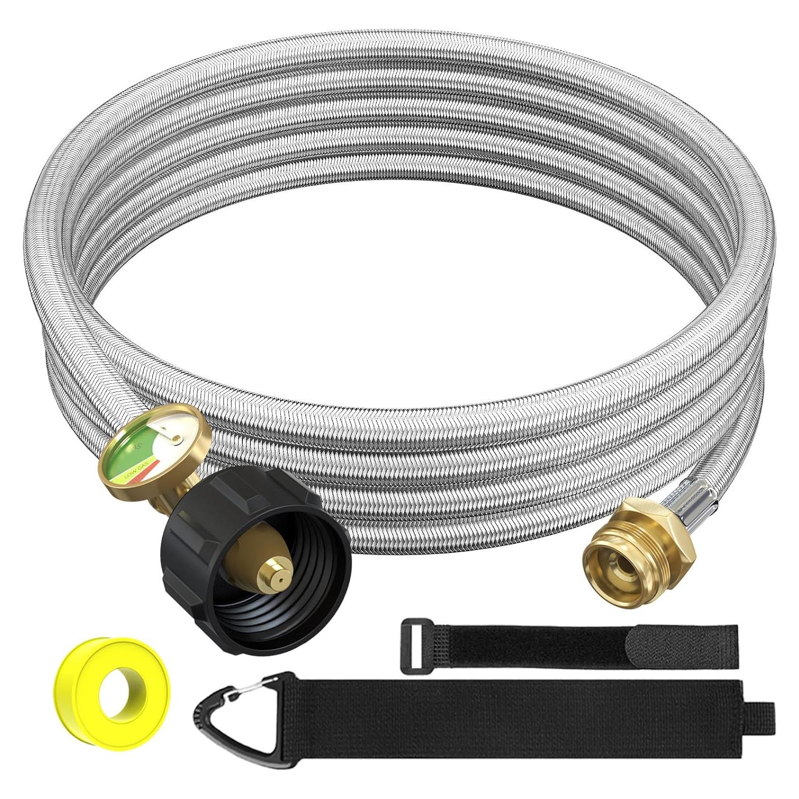 Adaptador de Manguera de Propano NQN 12FT con Medidor