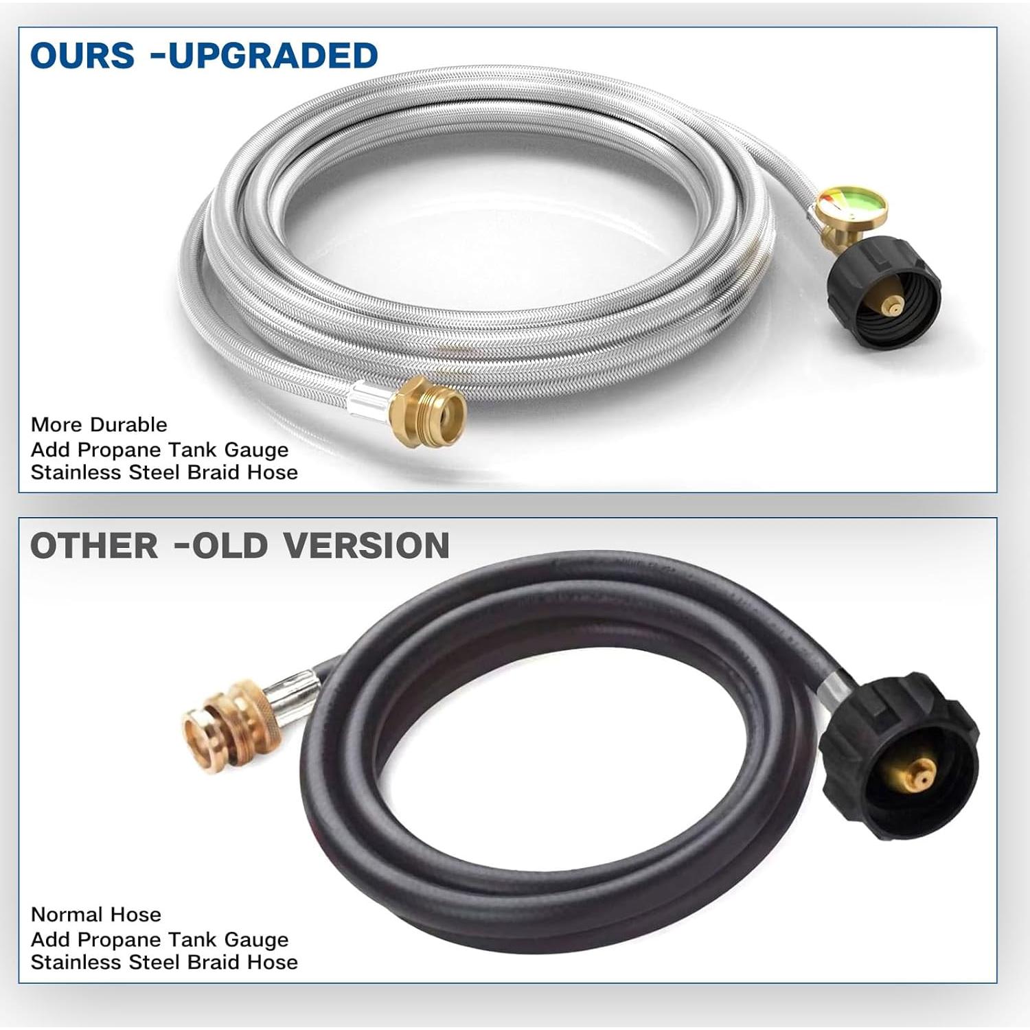 Adaptador de Manguera de Propano NQN 12FT con Medidor