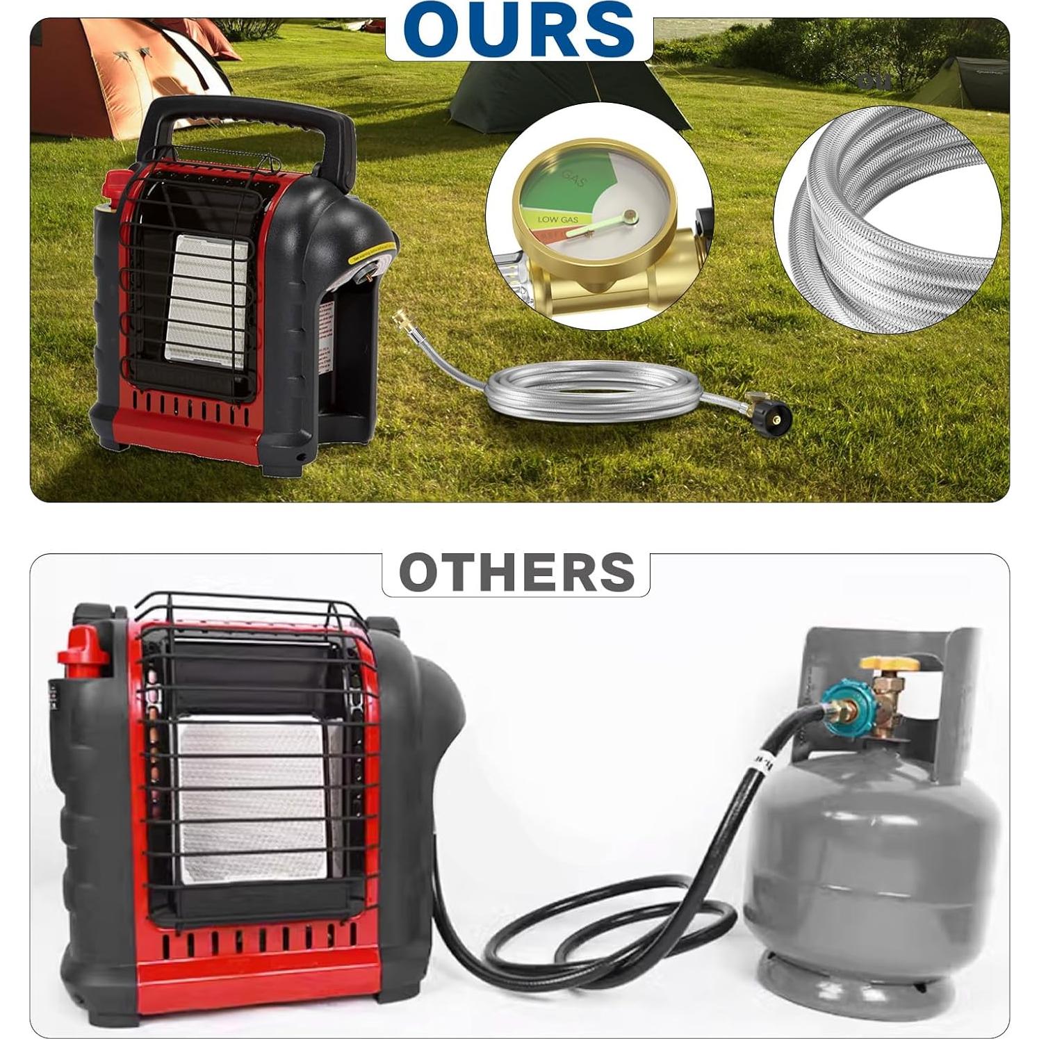 Adaptador de Manguera de Propano NQN 12FT con Medidor