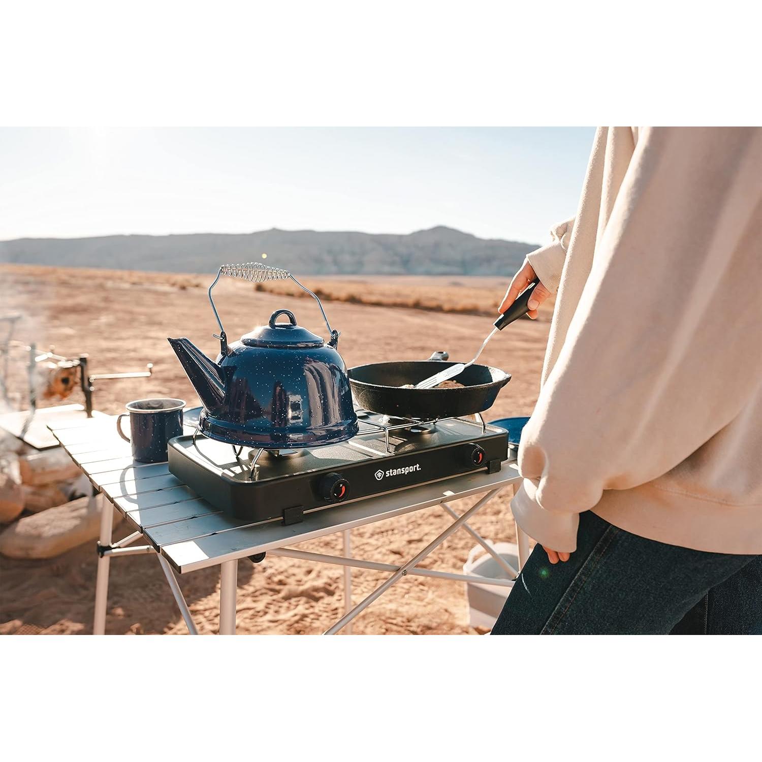 Estufa de Campamento de Propano Stansport 2 Quemadores 8,200 BTU